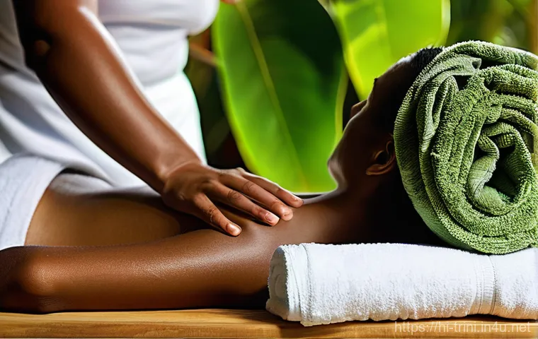 트리니다드 토바고에서 힐링 여행 코스 추천 - **Lush Rainforest and Serene Beach Harmony:** A serene landscape photo featuring a person (wearing c...